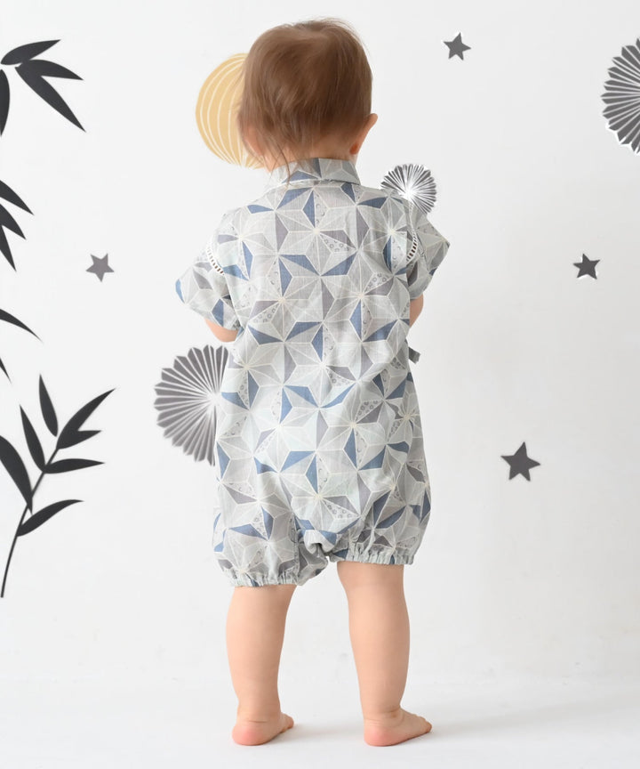 Boys 'Jinbei Romper (ชุดฤดูร้อนญี่ปุ่นแบบดั้งเดิม)