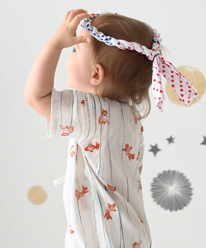 Boys 'Jinbei Romper (ชุดฤดูร้อนญี่ปุ่นแบบดั้งเดิม)