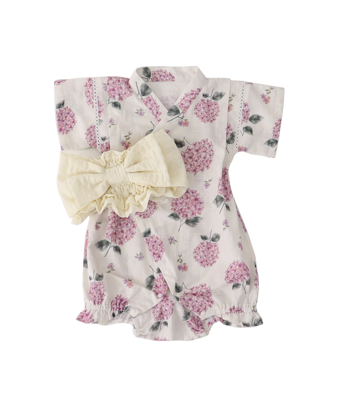 Girls 'Jinbei Romper (ชุดฤดูร้อนญี่ปุ่นแบบดั้งเดิม)