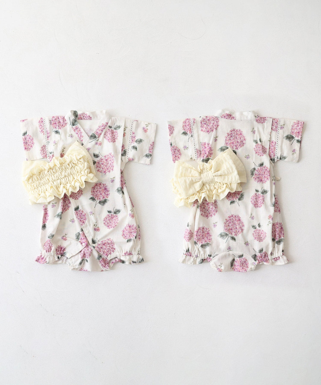 Girls 'Jinbei Romper (ชุดฤดูร้อนญี่ปุ่นแบบดั้งเดิม)