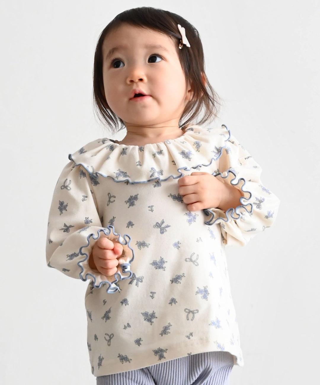 【AW】Frill-Collar Long-Sleeve T-Shirt