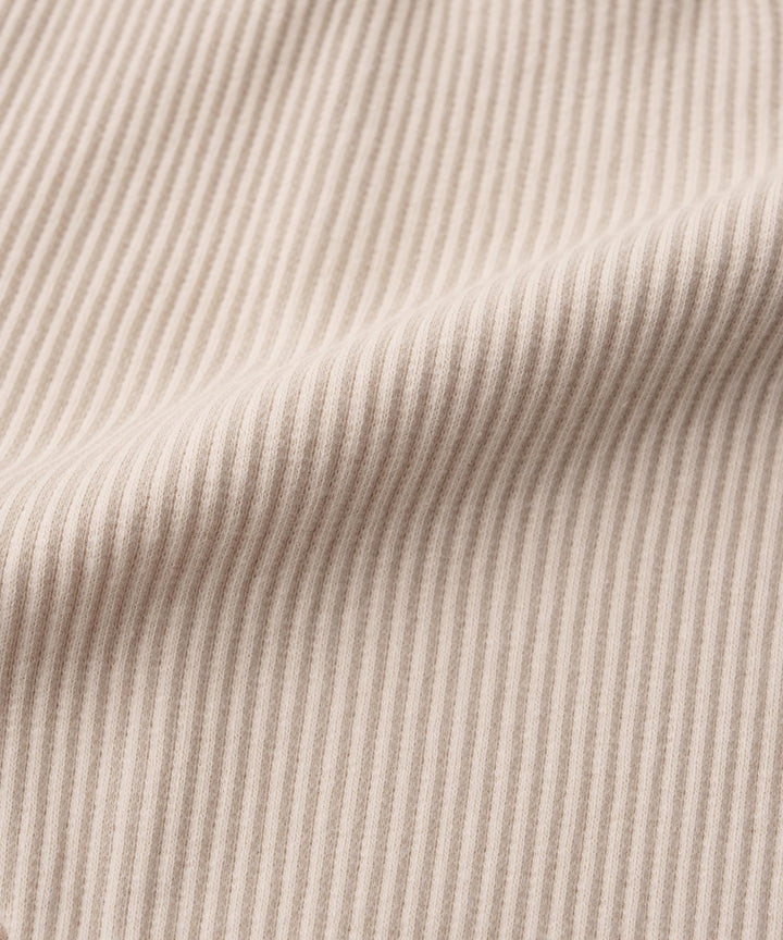 【AW】Shoulder-Frill Ribbed Long-Sleeve T-Shirt