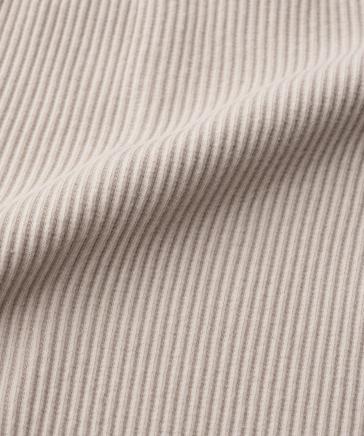 【AW】Shoulder-Frill Ribbed Long-Sleeve T-Shirt