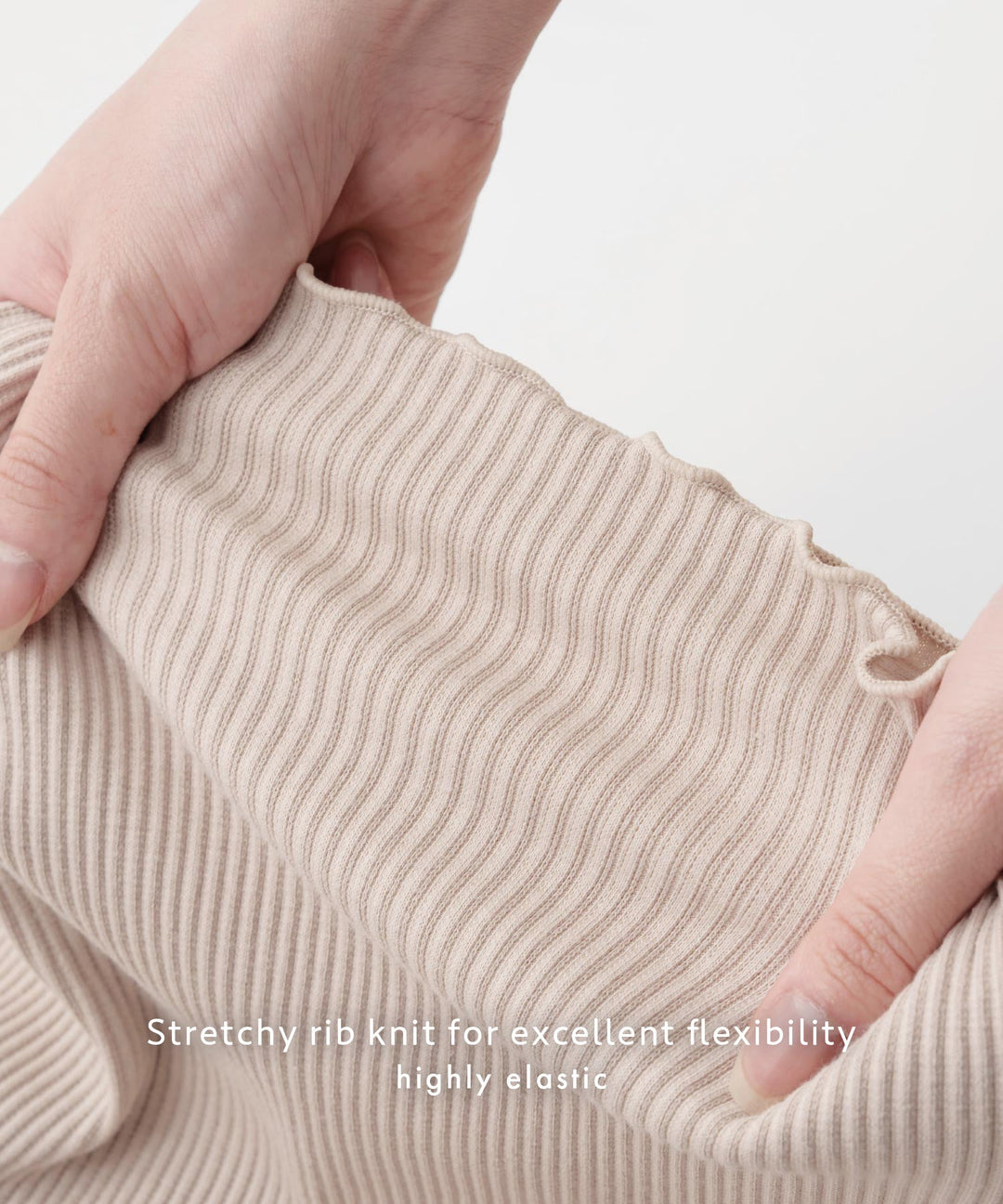 【AW】Shoulder-Frill Ribbed Long-Sleeve T-Shirt