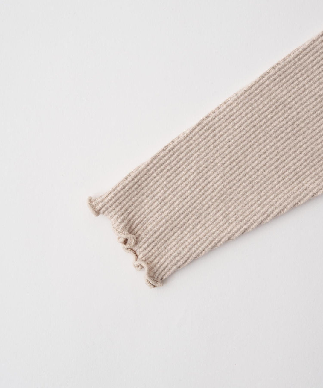 【AW】Shoulder-Frill Ribbed Long-Sleeve T-Shirt