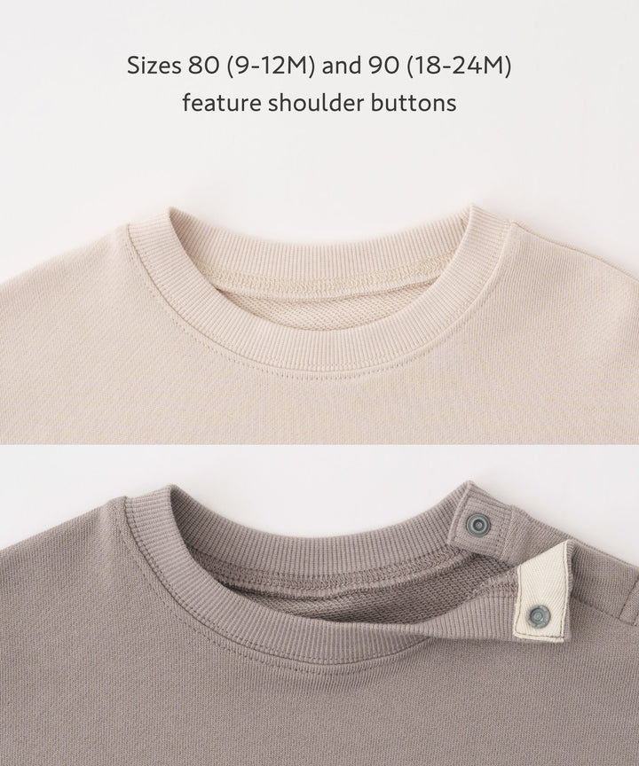 Sweatshirt with Lettuce-Stitched Hem