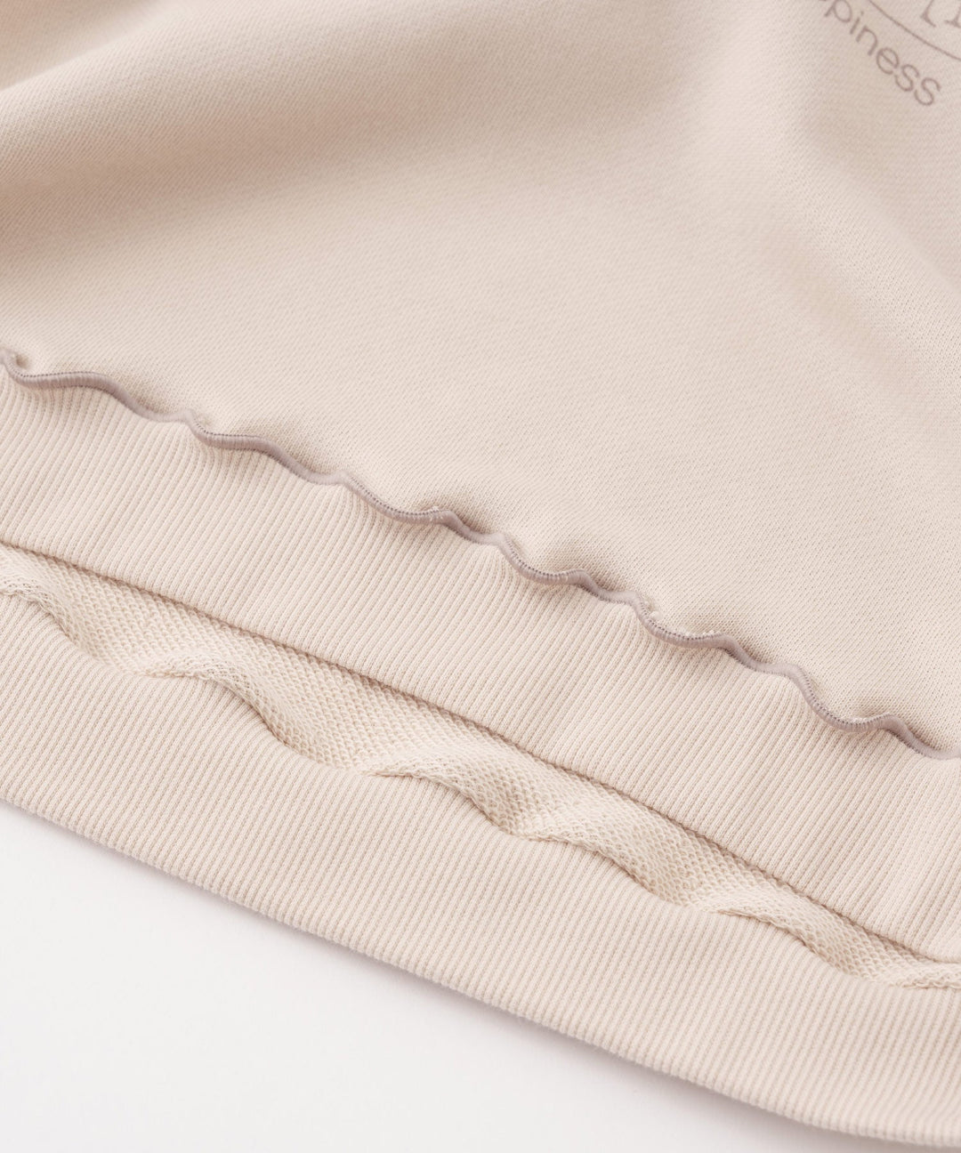 Sweatshirt with Lettuce-Stitched Hem