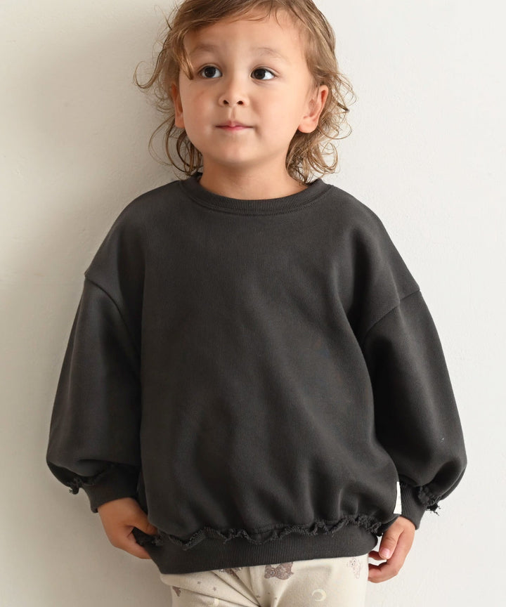 Raw-Cut Hem Sweatshirt