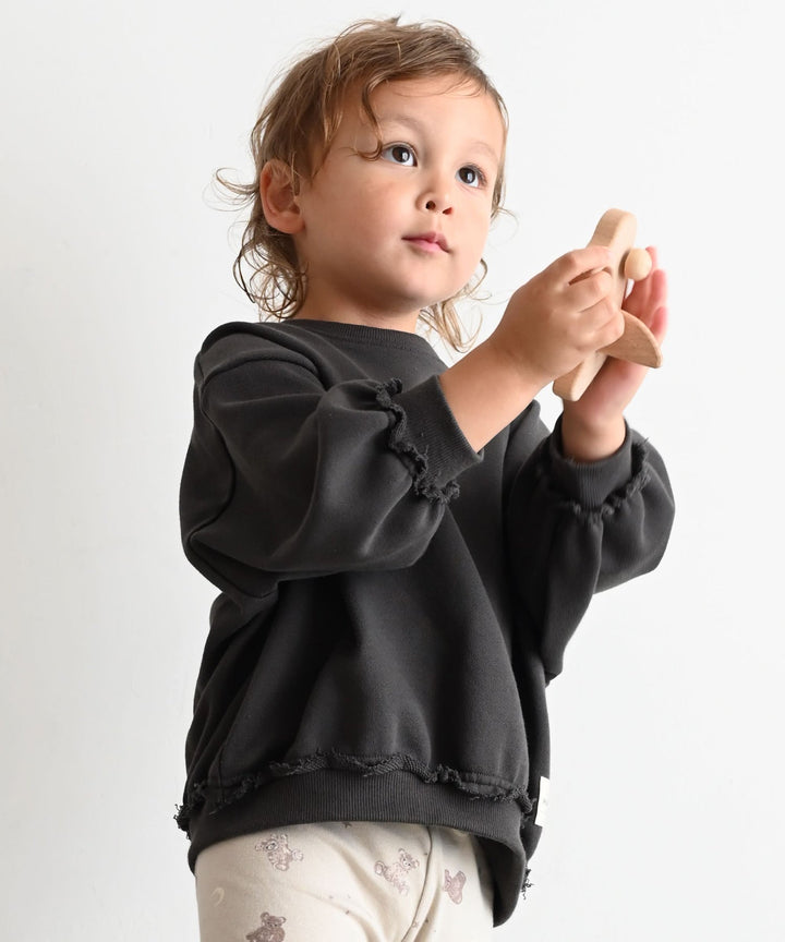 Raw-Cut Hem Sweatshirt