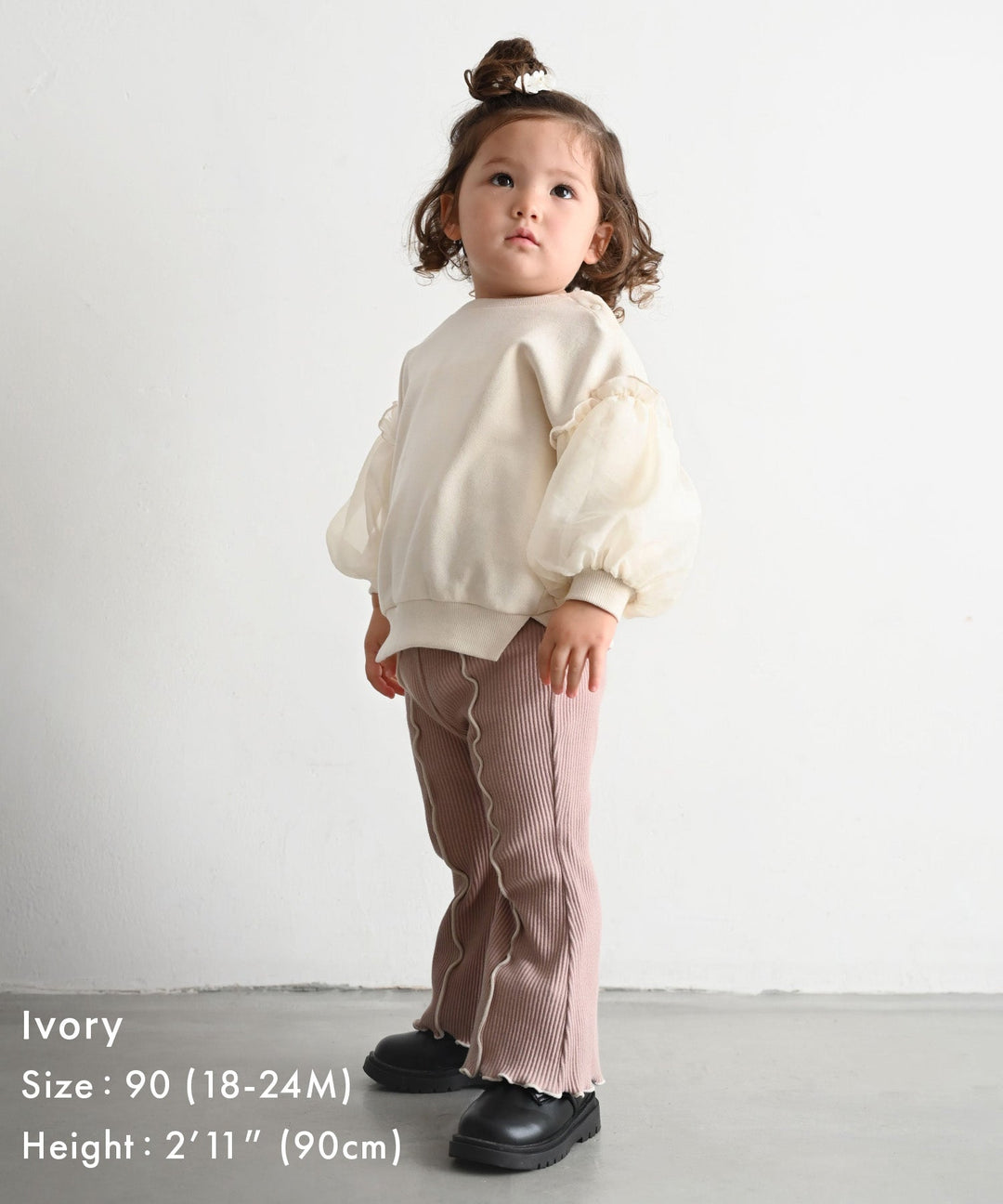 Sheer Puff Sleeve Sweatshirt