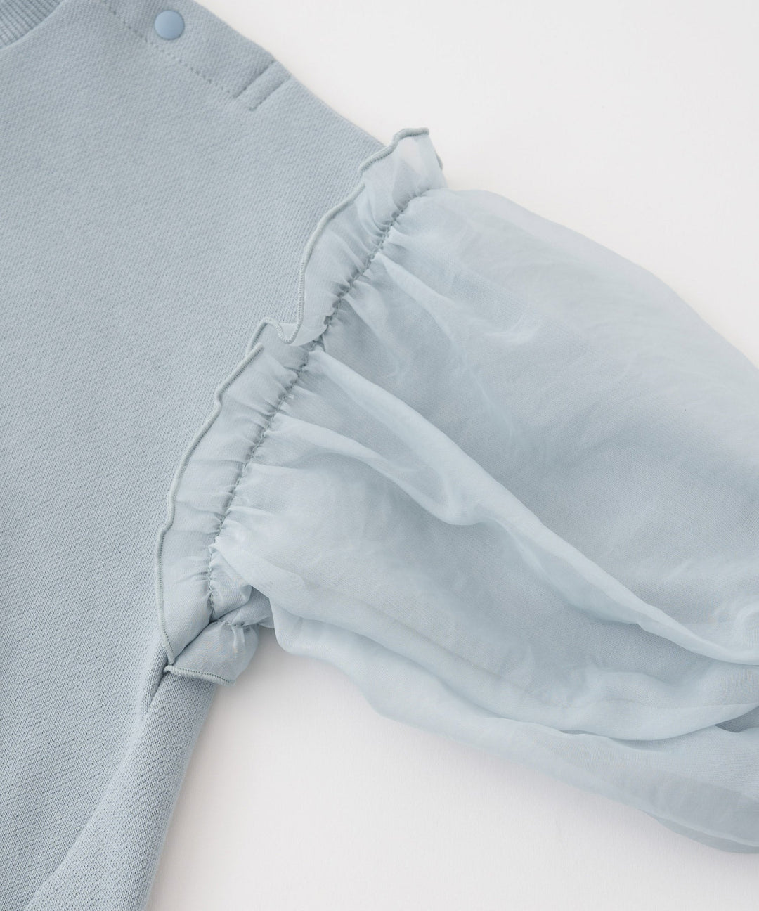 Sheer Puff Sleeve Sweatshirt
