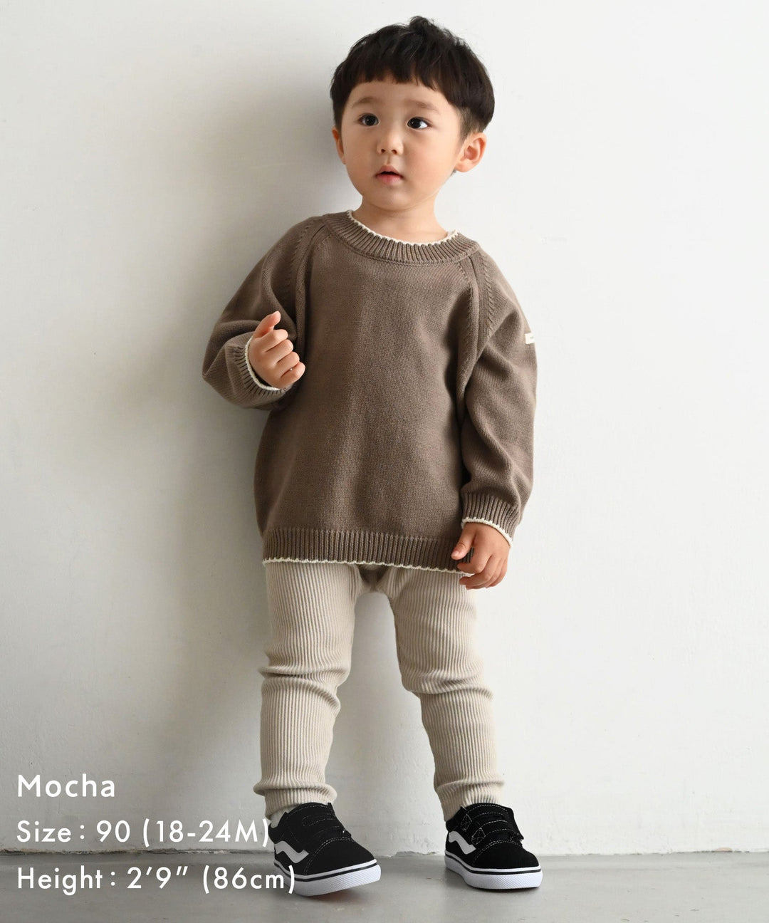 Contrast Trim Round Neck Knit Sweater