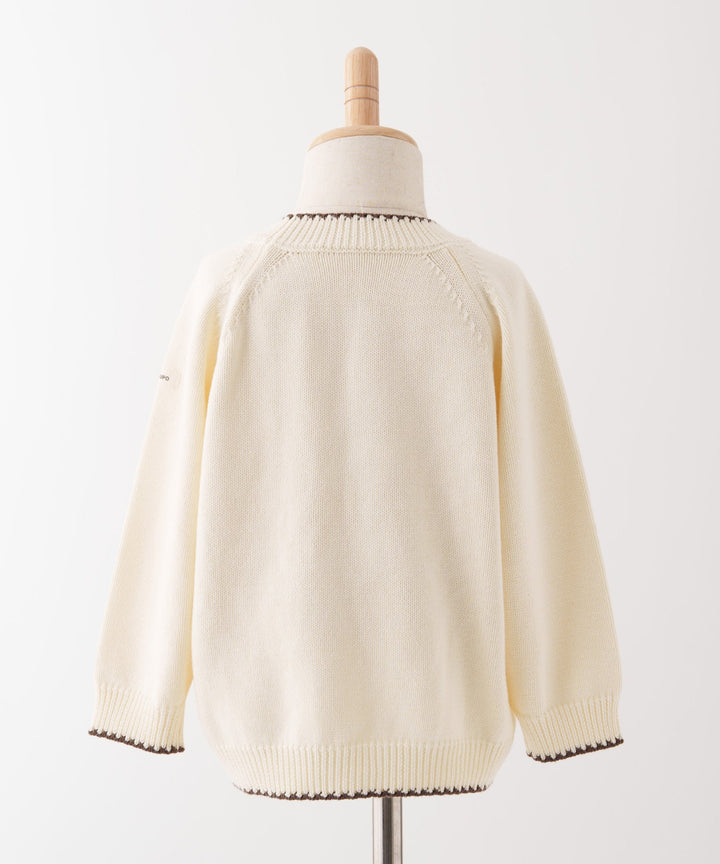 Contrast Trim Round Neck Knit Sweater
