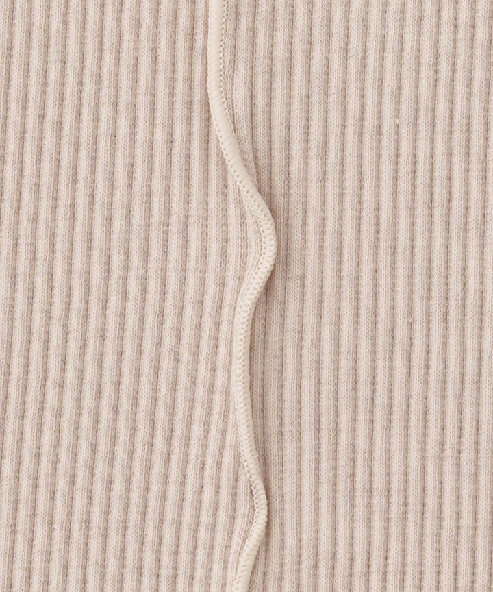 Ribbed Flare Pants with Lettuce Hem