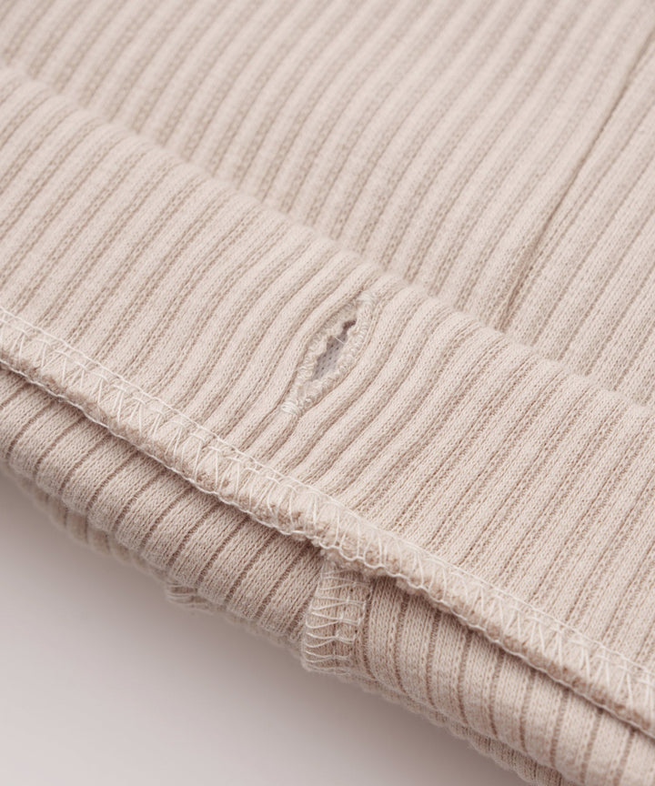 Ribbed Flare Pants with Lettuce Hem