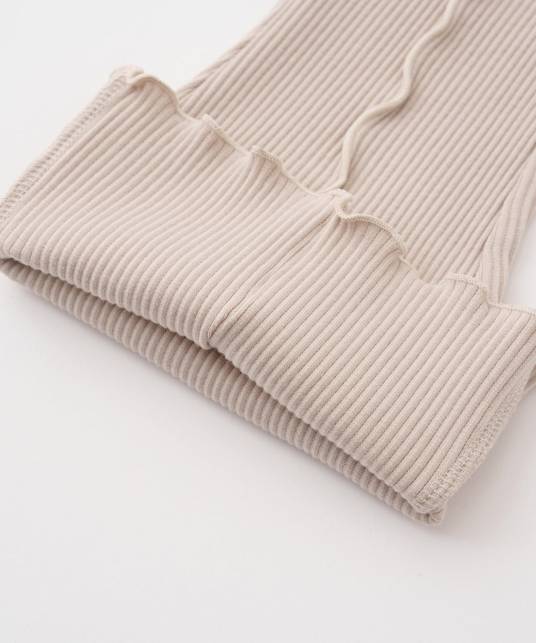 Ribbed Flare Pants with Lettuce Hem