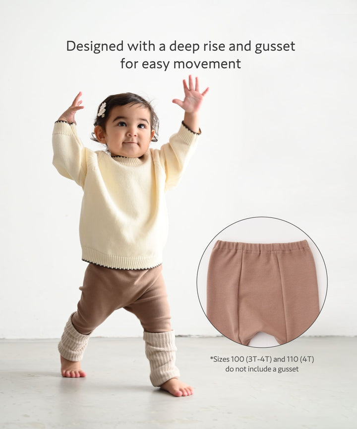 Two-Tone Roll-Up Leggings