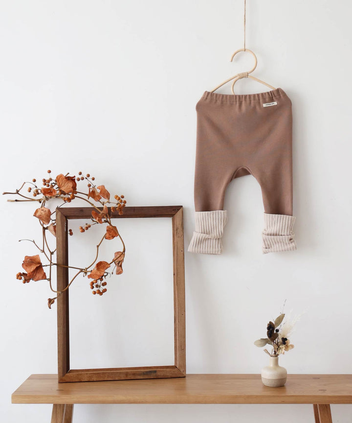 Two-Tone Roll-Up Leggings