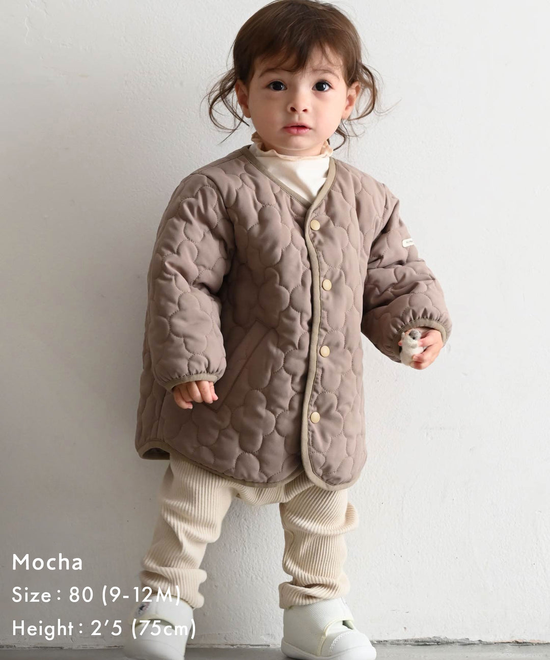 [Water-Repellent] Washable Collarless Quilted Jacket