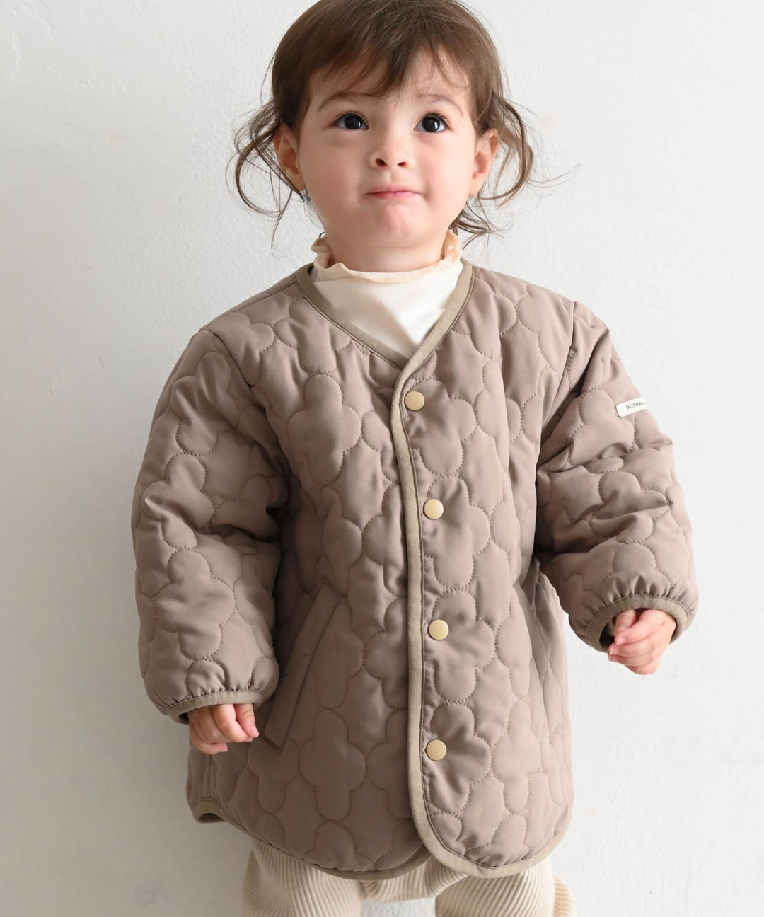 [Water-Repellent] Washable Collarless Quilted Jacket