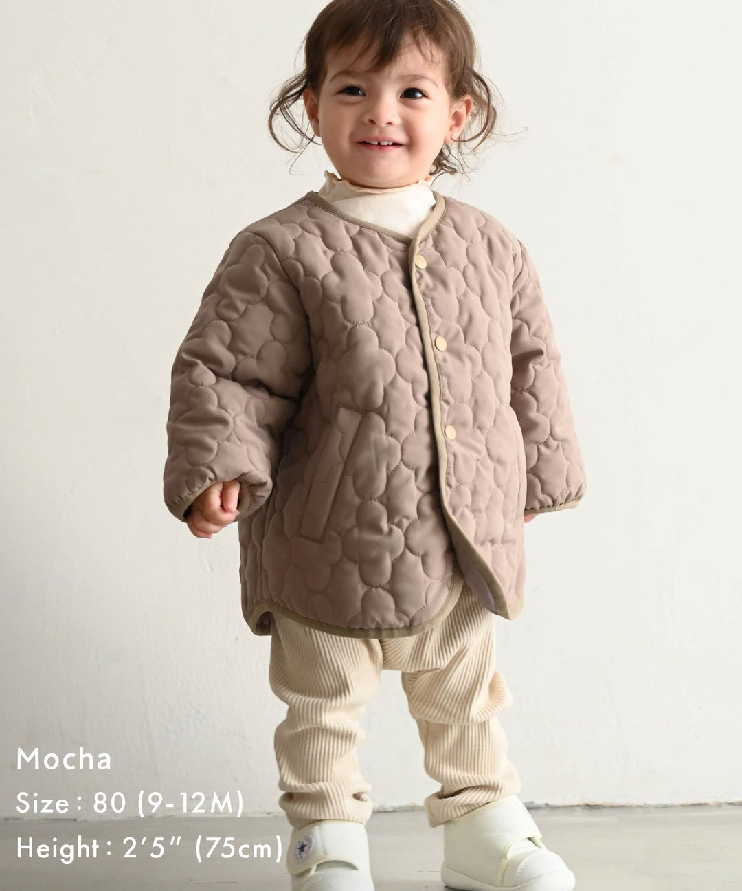 [Water-Repellent] Washable Collarless Quilted Jacket