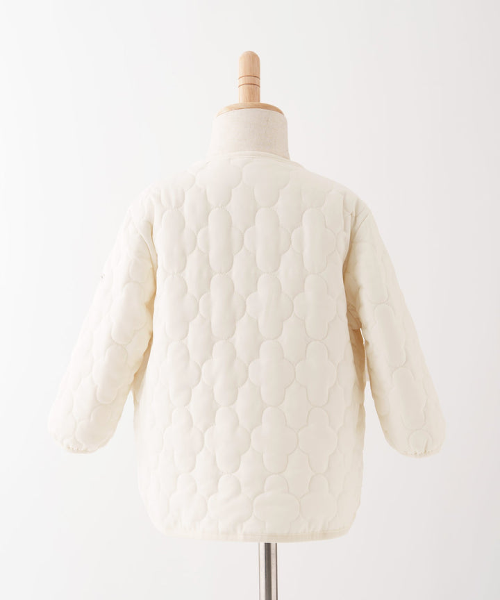 [Water-Repellent] Washable Collarless Quilted Jacket