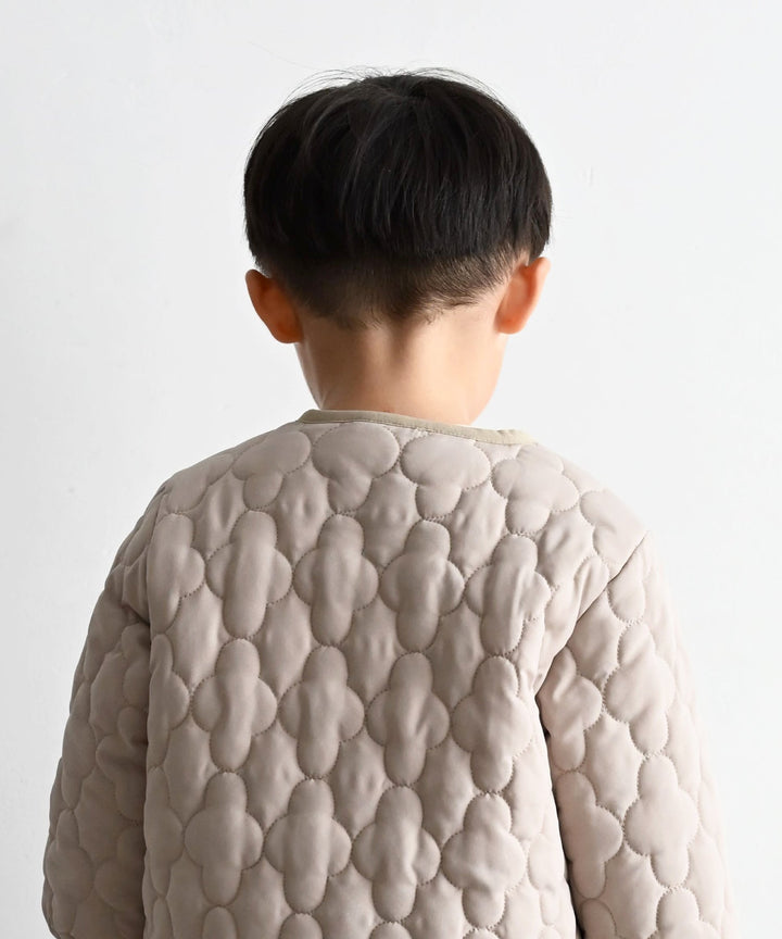 [Water-Repellent] Washable Collarless Quilted Jacket