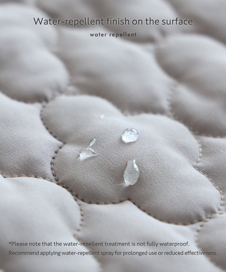 [Water-Repellent] Washable Collarless Quilted Jacket