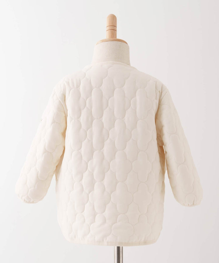 [Water-Repellent] Washable Collarless Quilted Jacket