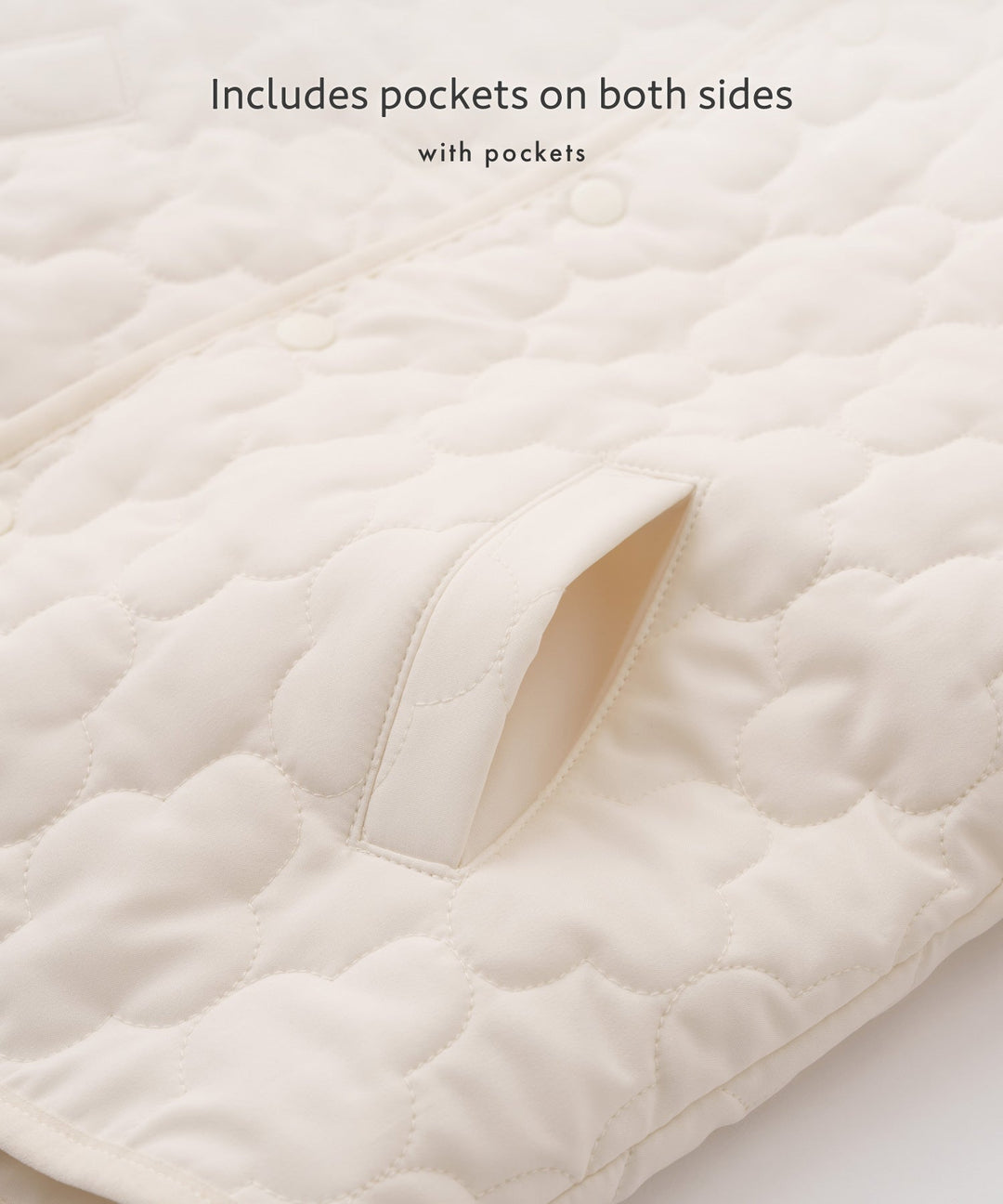 [Water-Repellent] Washable Collarless Quilted Jacket