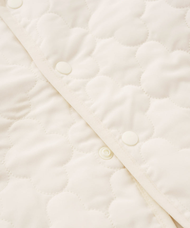 [Water-Repellent] Washable Collarless Quilted Jacket