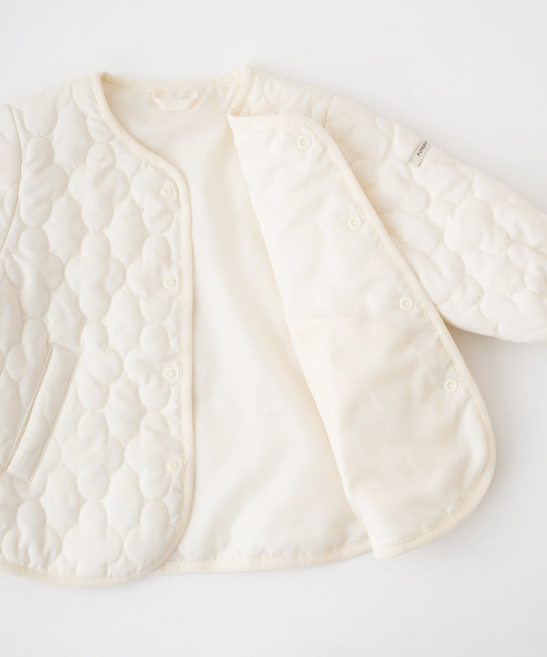 [Water-Repellent] Washable Collarless Quilted Jacket