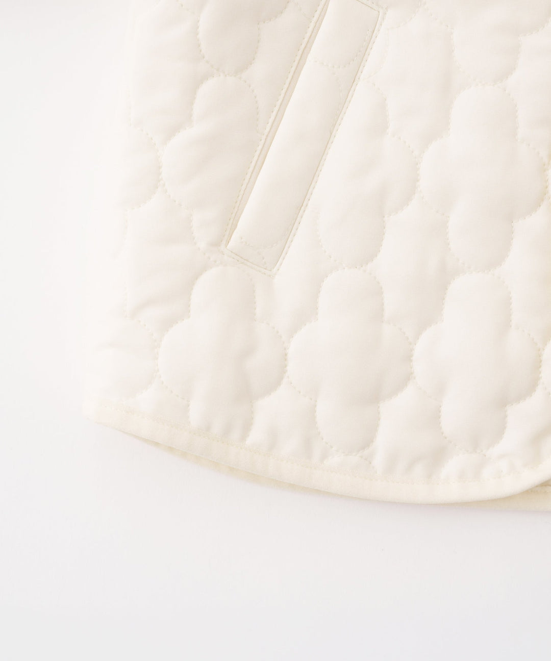 [Water-Repellent] Washable Collarless Quilted Jacket