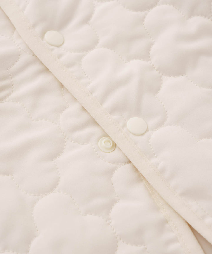 [Water-Repellent] Washable Collarless Quilted Jacket