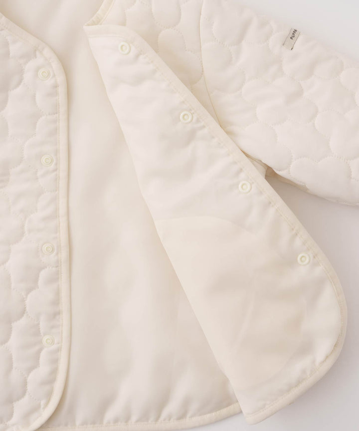 [Water-Repellent] Washable Collarless Quilted Jacket