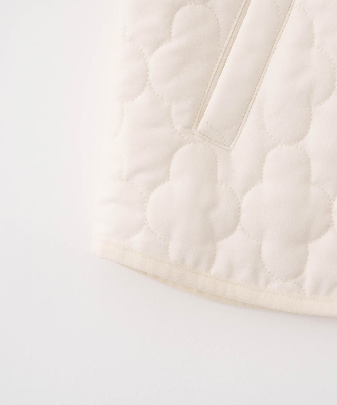 [Water-Repellent] Washable Collarless Quilted Jacket