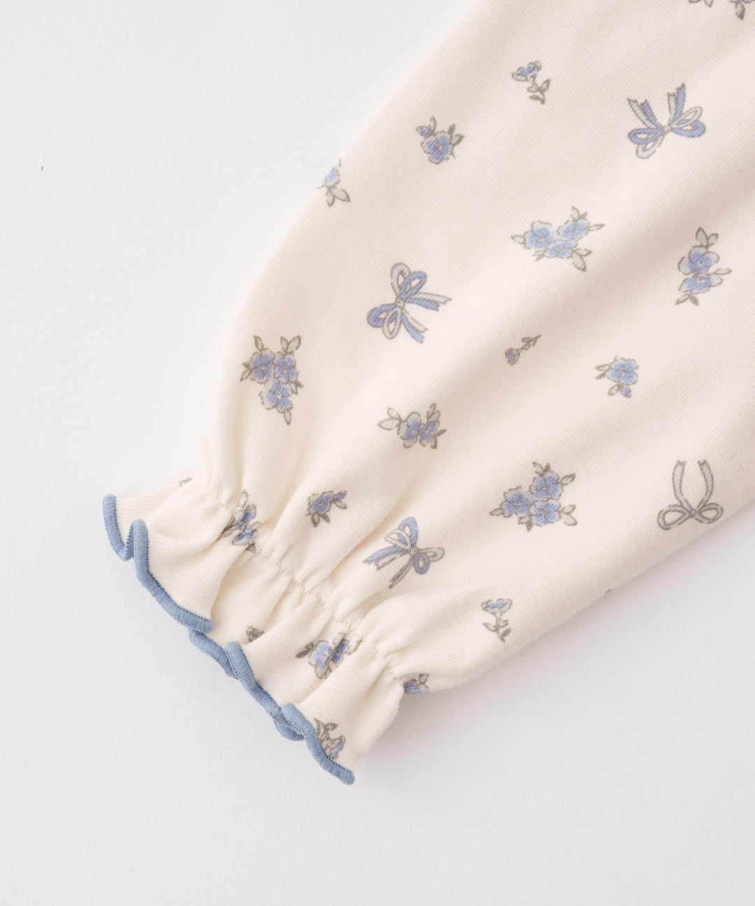 Long-Sleeve Romper with Frill Collar