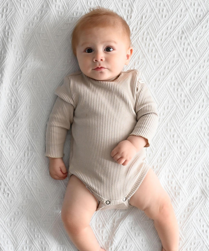 Long Sleeve Ribbed Romper