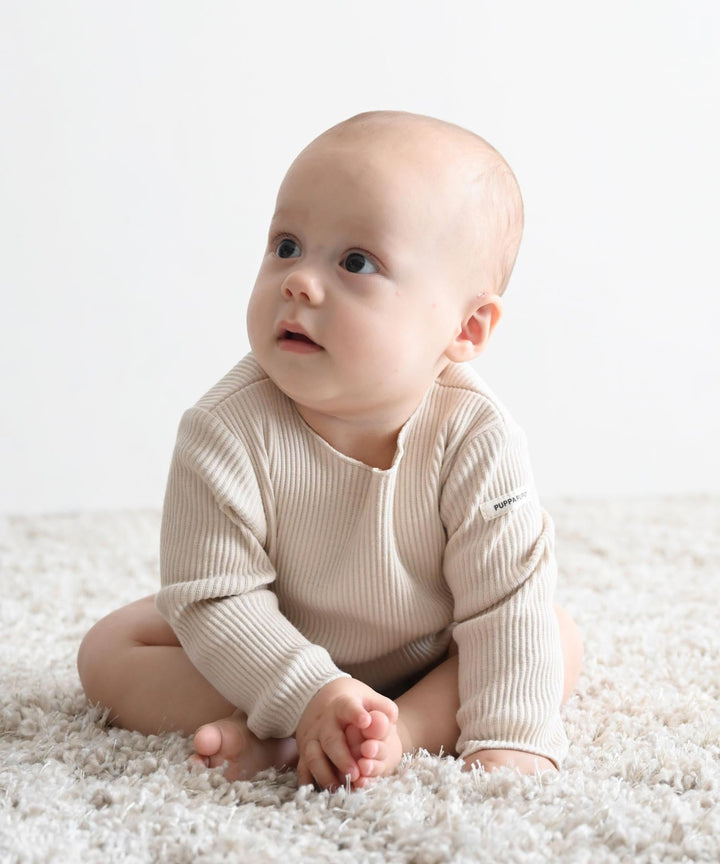 Long Sleeve Ribbed Romper