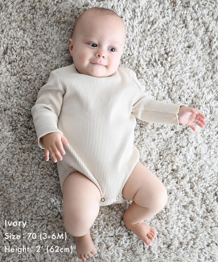 Long Sleeve Ribbed Romper