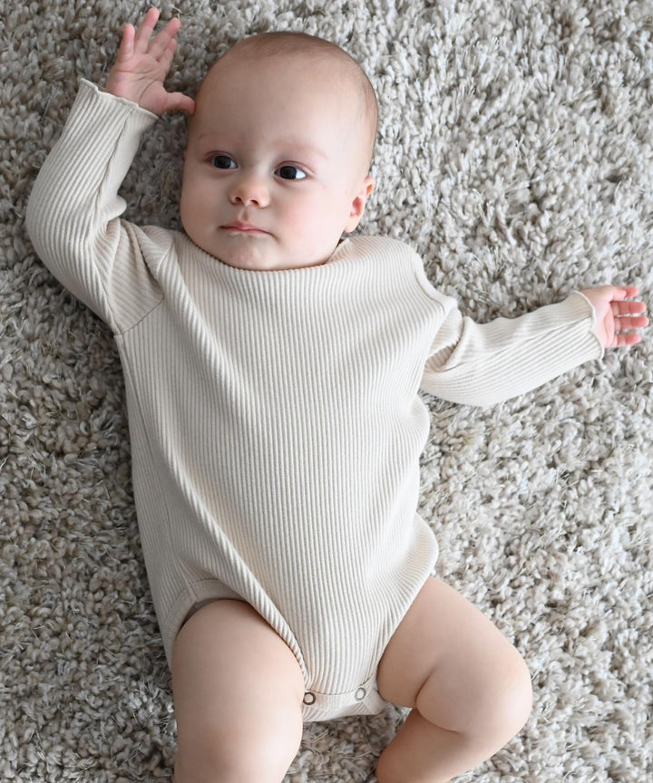 Long Sleeve Ribbed Romper