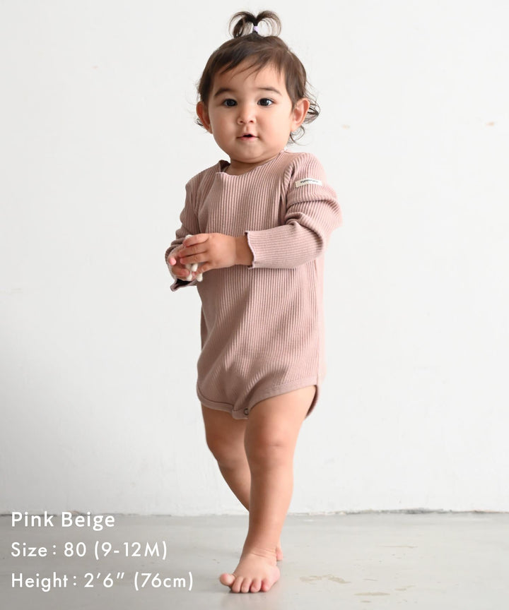 Long Sleeve Ribbed Romper