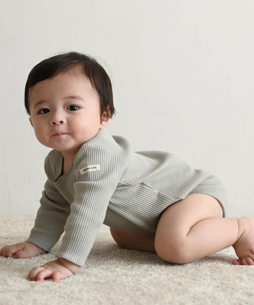 Long Sleeve Ribbed Romper