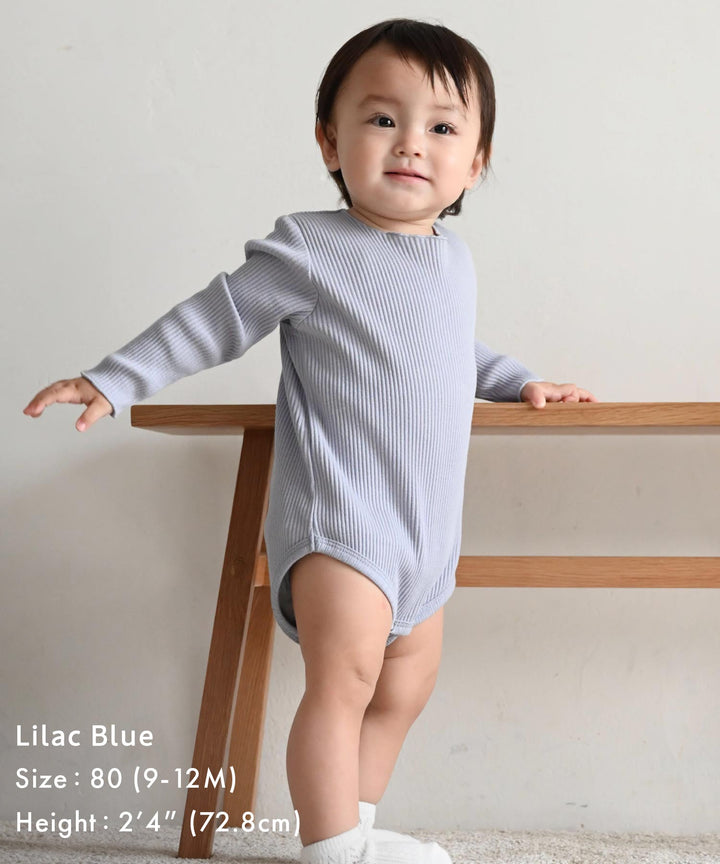 Long Sleeve Ribbed Romper
