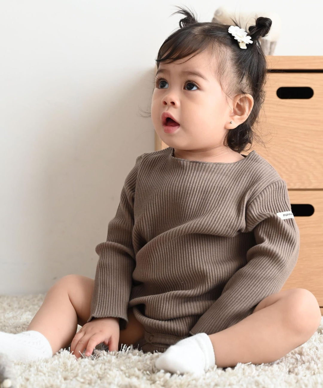 Long Sleeve Ribbed Romper