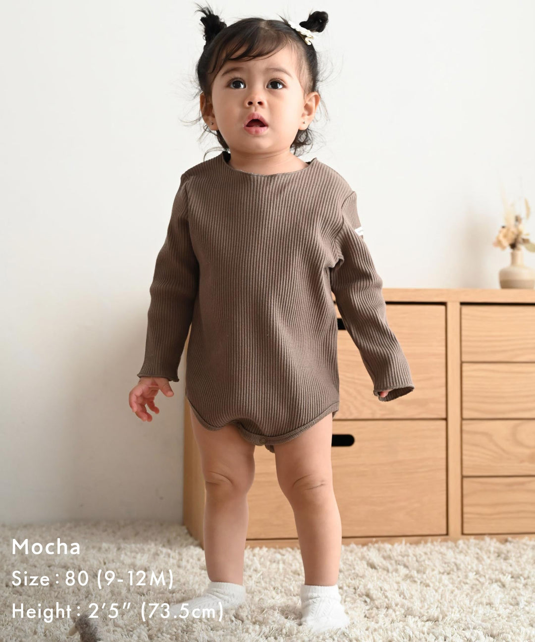 Long Sleeve Ribbed Romper