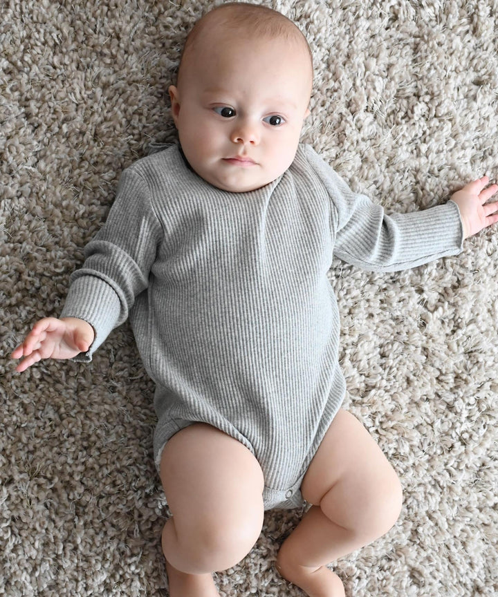 Long Sleeve Ribbed Romper