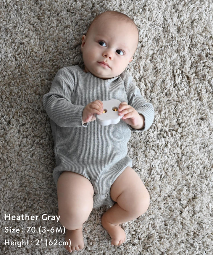 Long Sleeve Ribbed Romper