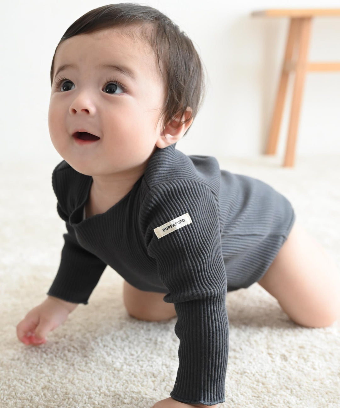 Long Sleeve Ribbed Romper