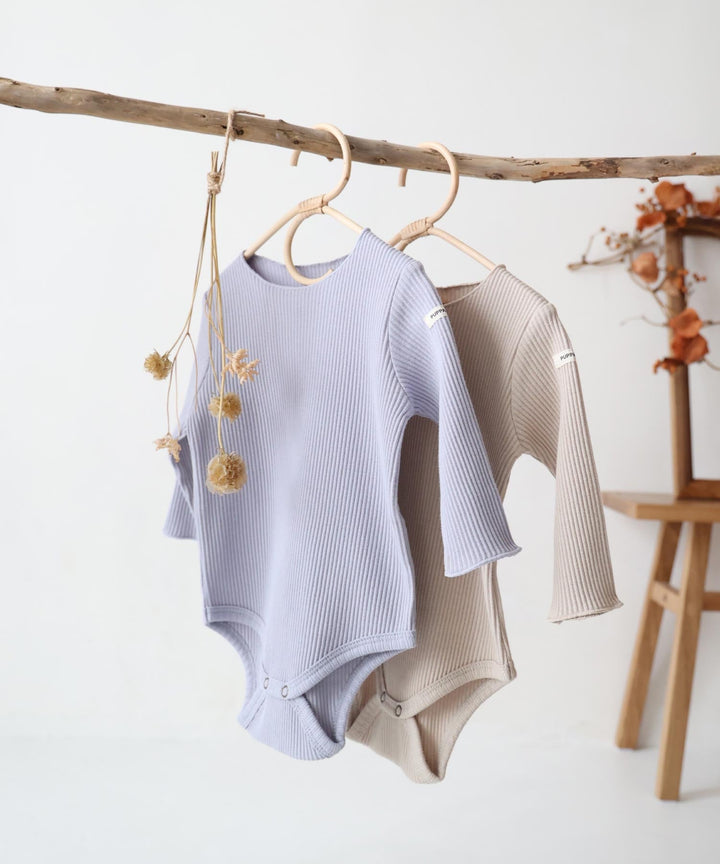Long Sleeve Ribbed Romper
